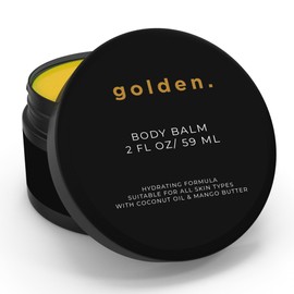 Golden Grooming Co. Men's Body Balm - Intense Repair Balm for Extra Dry Skin - Naturally Derived, Hydrating Formula - Suitable for All Skin Types with Coconut Oil & Mango Butter - 2 FL OZ