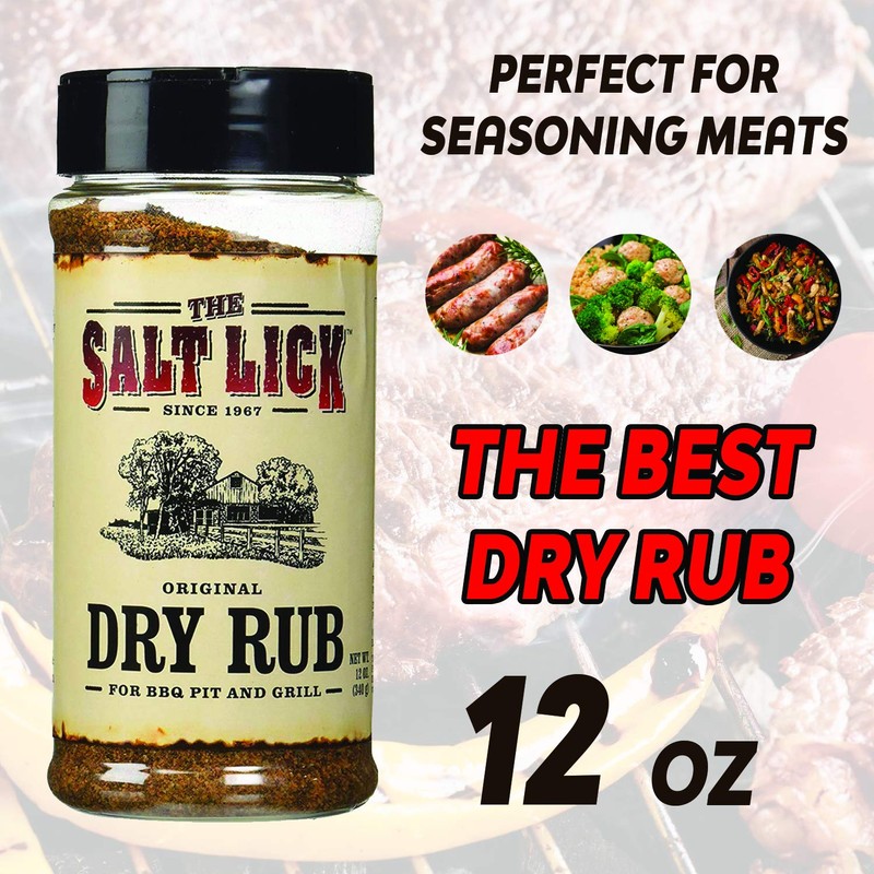 Salt Lick BBQ Original Dry Rub Seasoning 12 oz Shaker