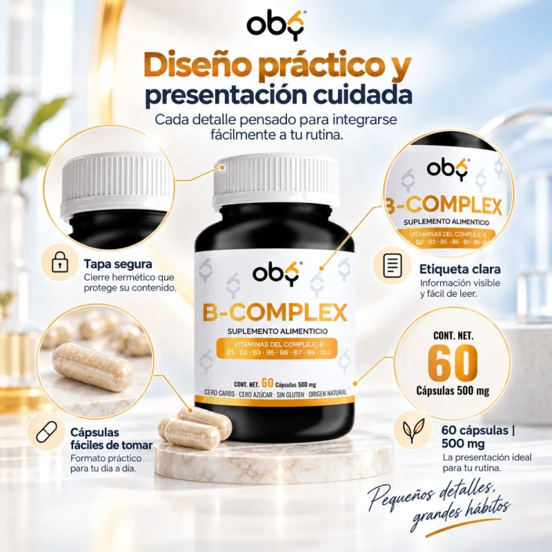Complejo De Vitaminas B Con B1 B2 B3 B5 B6