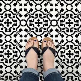 Isabelle Tile Stencil - Floor Paint Stencils, Stencil Tiles, Large Floor Stencil, Tile Stencil, Tile Stencils