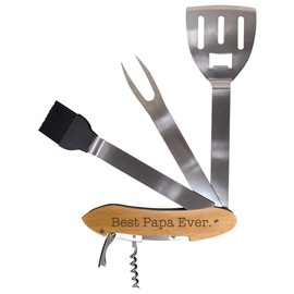 Retirement Gift for Grandpa Best Papa Ever BBQ Grill Multi Tool Barbecue Spatula Grilling Tools