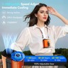 12000MAh Portable Waist Fan, 100 Speeds 17000RPM Strong Airflow, Belt