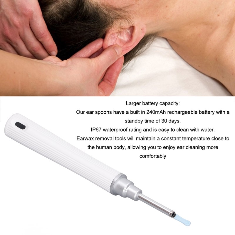 Visible Ear Pick Silicone Spoon ABS Handle HD Ear Endoscope