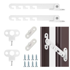 Window Stop, 2 Pieces Tilting Window Protection for Cats, Window Latch for Windows, Set Tilt Regulator, Window Lock Set, Slate Protection Window Latch for Adjusting the Opening Angle of Windows
