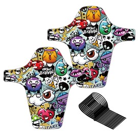 CNCLOL Mountain Bike Mudguards,MTB Mudguards Front and Rear,Bicycle Mudguards Fits 26", 27.5", 29" Plus Size and Fat Bikes.ET