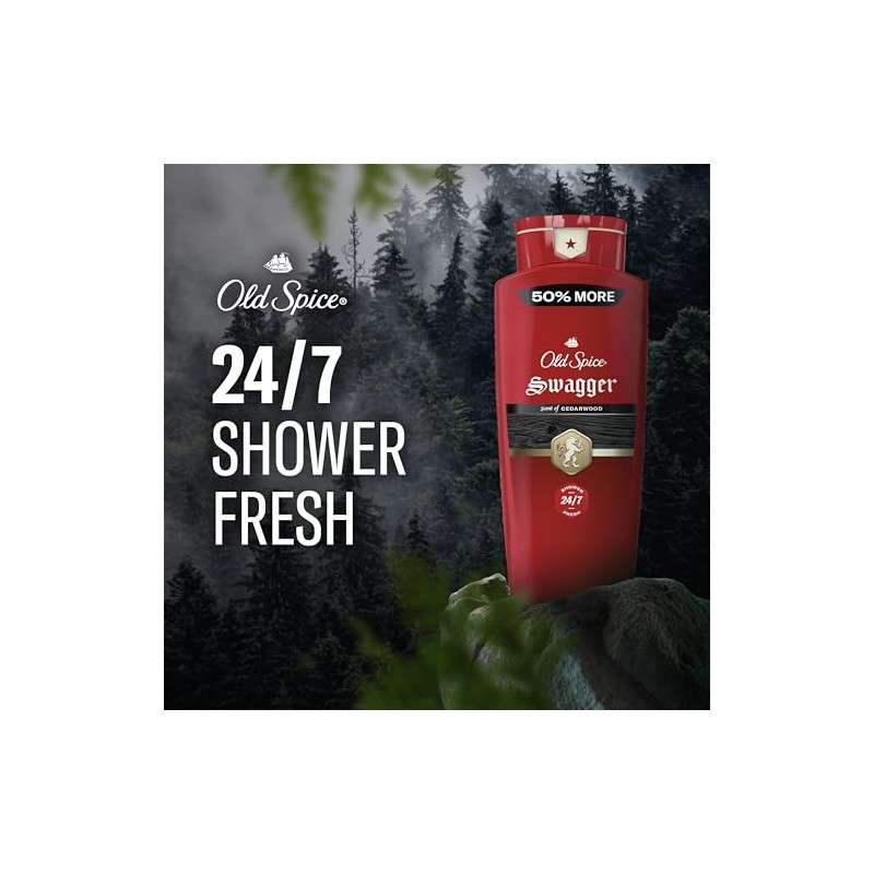 Old Spice Red Collection Swagger Scent with Cedarwood, Men's Body