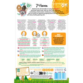 7th Heaven Nutriactive Vitamin C Sheet Masks Multipack (Pack of 5). Brightening Face Mask Set with Amino Acids. Vit C Serum Sheet Face Masks. Vegan Skin Care Set - Genuine 7th Heaven Face Masks