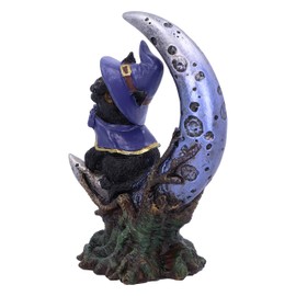 Nemesis Now Sooky Witches Familiar Black Cat and Crescent Moon Figurine 11.5cm, Resin, Witches Familiar Cat Figurine, Sooky Figurine, Witchy Gift, Cast in the Finest Resin, Lovingly Hand-Painted