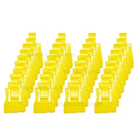 The Amazing Sock Clip Sock Holder, 32 Clips, Yellow, Made in U.S.A.