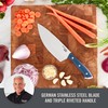 DASH Zakarian 7" German Steel Rocking Chef Knife with Sheath,
