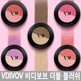 비디보브 더블 블러쉬/블러셔/볼터치/하이라이터 VidiVob Double Blush/Blusher/Cheek Color/Highlighter [Double Blush_01_Coral]