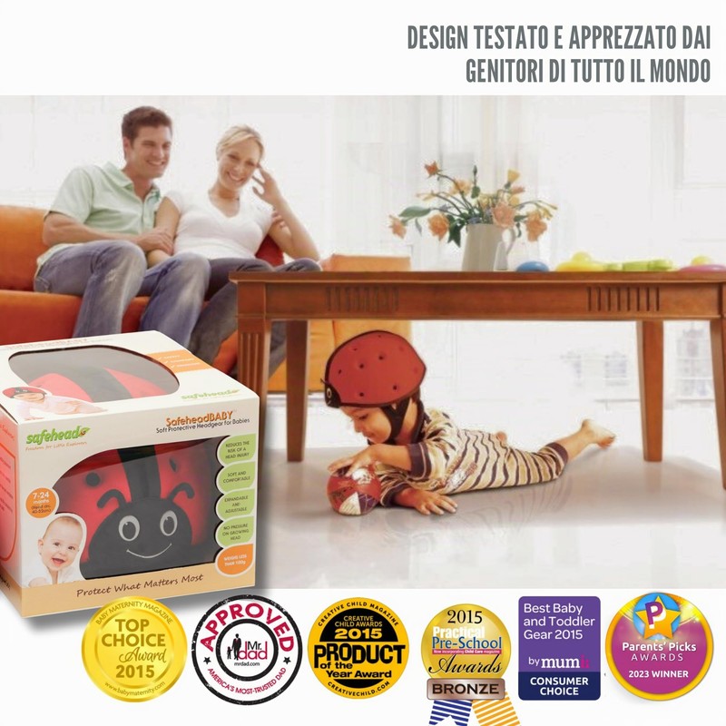 SafeheadBABY Casco di sicurezza per bambini pluripremiato per gattonare e