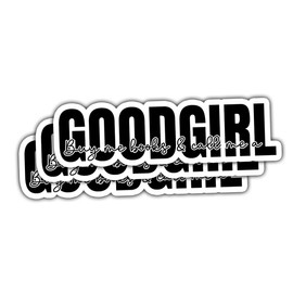 3 Pcs GOODGIRL Bookish Sticker – 3 Inch Vinyl Decal ‘Buy Me Books & Call Me a Good Girl’ – Aesthetic Feminine Book Lover Sticker for Laptops, Journals, Water Bottles, Dark Academia Fans