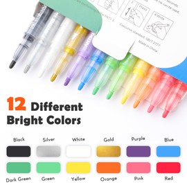 Temporary Tattoo Markers for Skin,12 Colors Washable Body Tattoo Pens+104 Unique Tattoo Stencils,Body Markers Temporary Tattoo Kit for Teens and Adult ZYH2311001KIT
