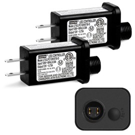 12V 9W Class 2 Power Supply 2 Pack, 8 Modes Supply DC Low Voltage Transformer IP44 Power Adapter Driver for Inflatable Indoor/Outdoor Decor Lights Christmas LED Strip, IP44 Waterproof, ETL Listed