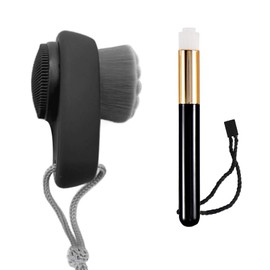 Coollooda Men's Face Washing Brush, Nose Brush (Set of 2), Pore Brush, Unisex, Face Cleansing, Blackheads, Pore Care, Nostrases, Pore Cleaning, Exfoliating, Ultra Fine Bristles