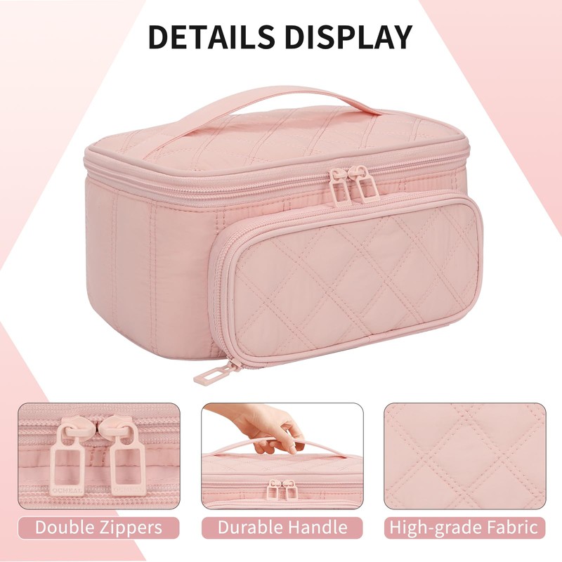 OCHEAL Makeup Bag, Multifunctional Make Up Bags Large Compact Makeup