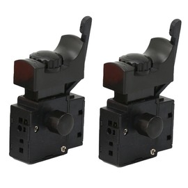 TorSor 2 Pack Drill Trigger Switch Replacement Parts FA2-6/1BEK 6A 5E4 ON Off Reversing Switches Lock Push Button with Speed Control Light Indicator for Hand Drills Electric Corded Hammer Power Tools