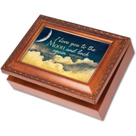 Cottage Garden I Love You 3D Woodgrain Music Box/Jewelry Box Plays Wonderful World