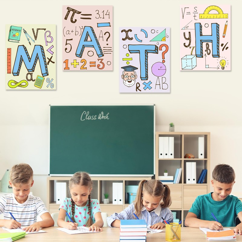 Educational Math Posters for Toddlers Kids Classroom Signs Must Haves