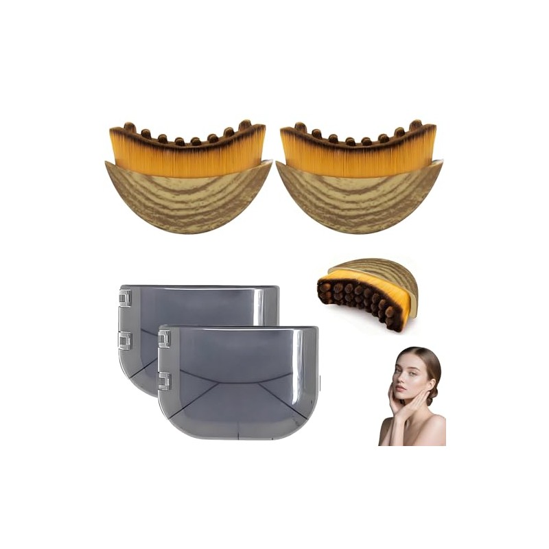 Lymphatic Drainage Brush 2PCS, Lymphatic Face Brush, Delicate and Skin-Friendly,