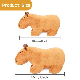 Simulation Capybara Plush Toy 40cm/16”, Realistic Stuffed Animal Capybara Plush Toy, Cute Capybara Plush Toy, Super Soft Capybara Home Decoration Animal Toys, Gift for Friends and Kids