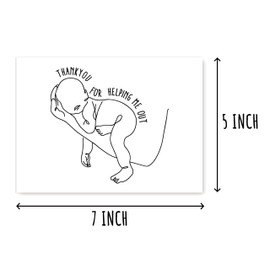 KoKi93Art Thank You For Helping Me Out Card - Baby Greeting - New Parent - Announcement - Grateful - Appreciate - Card For Midwife Nurse