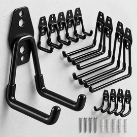Heavy Duty Wall Mount Hook for Garage Storage – Iron Anti-Slip Organizer for Bikes, Ladders, Pipes & Garden Tools