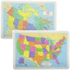Painless Learning Educational Placemats Sets USA And Canda Maps Non
