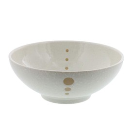 テーブルウェアイースト 麺鉢 大 白 水玉 ドットモノトーンシリーズ 1,500cc