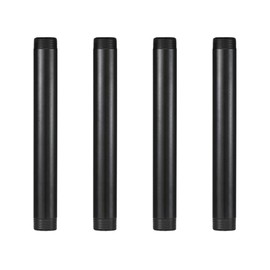 GeilSpace 1" × 10" Pre-Cut Black Metal Pipe, Industrial Steel Fits Standard One Inch Black Threaded Pipes and Fittings - Vintage DIY Industrial Shelving (1" × 10", Black)
