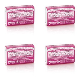 (4 PACK) - Dr Bronner - Org Rose Soap Bar | 140g | 4 PACK BUNDLE