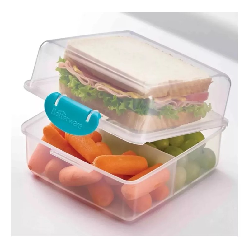 Betterware Topper Con Divisiones, Doble Sandwichera Lleva Tus Alimentos