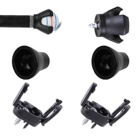 YDAKGUEY 6 Pcs Golf Ball Retriever, Golf Ball Picker Upper with Two Each of 3 Different Models for End of Putter, Black Portable Upper Suction Cup Catcher for Teenager, Athlete, Golfer