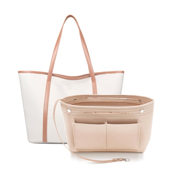 Joqixon Bag Insert Organizer, Felt Handbag Organizer with 15 Pockets,
