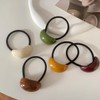 5 Pack Geometric Oval Hair Ties Semi-Arc Ponytail Hair Ties