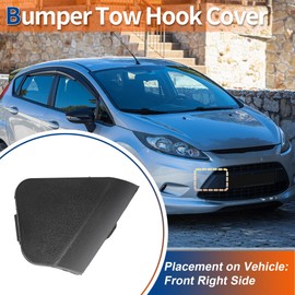 QUARKZMAN Tow Hook Cover Front Right Car Bumper Tow Hook Cover Cap Unpainted Fits Ford Fiesta 2008-2012 No.1532222/8A6117A989AB5ZCT - 1 Piece