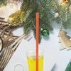 YAOSHENG200PCS 10.2 Inches Disposable Decorative Red Plastic Straws for Birthday