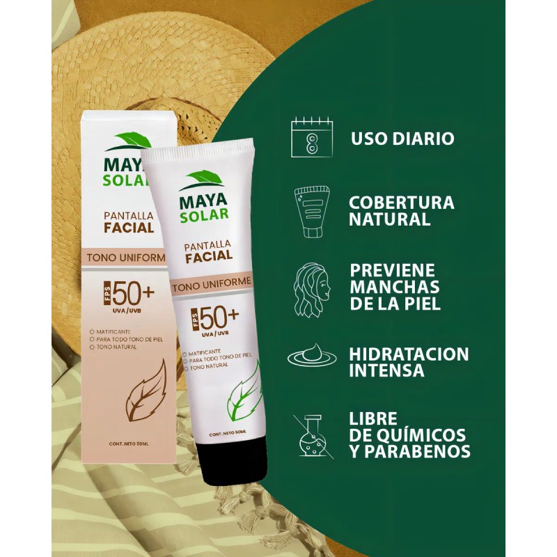 Bloqueador Solar Facial Fps50 Pantalla Mineral Piezas