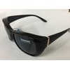 Solar Shield Fits Over Sunglasses Black Large Polarized 09088