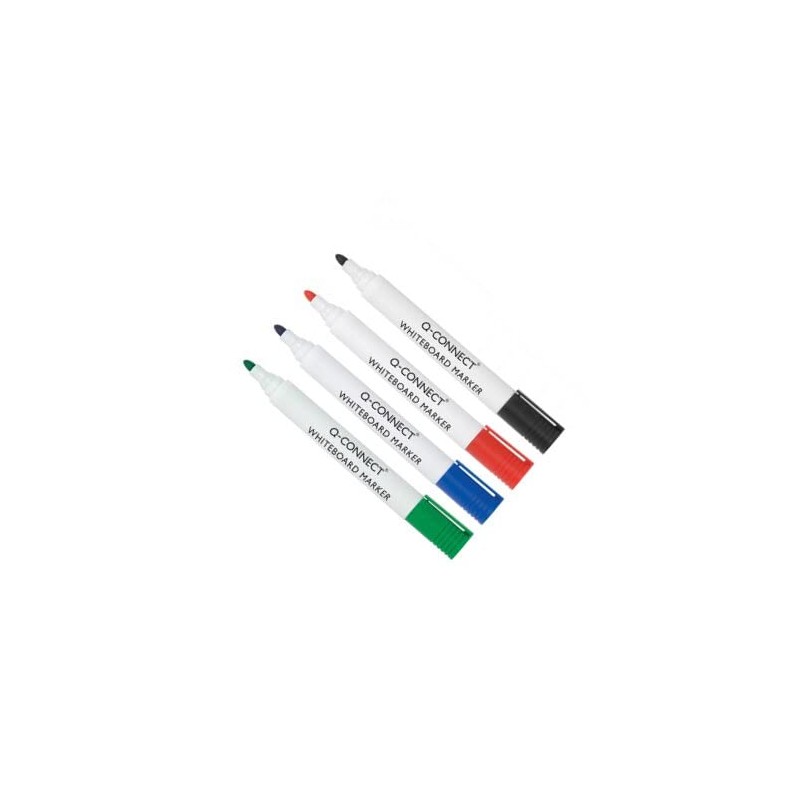 Q-Connect Drywipe Marker Pen Assorted (Pack of 4)