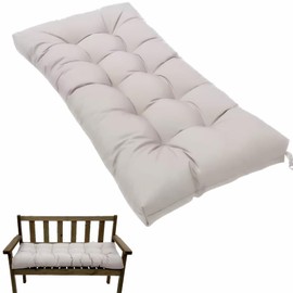 Indoor/Outdoor Bench Cushion, Garden Loveseat Cushion, Swing Seat Cushion,Thicken Patio Bench Soft Rocking Chairs Pad for Lounger Garden Furniture Patio Loveseat Bench (Light Gray, 47.2"x17.9")