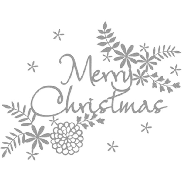Merry Christmas Letter Leaf Flower Cutting Dies for Card Making，Cutting