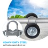 Heavy-Duty Steel Rolling Gate Wheel Carrier, 8" Rubber Wheels, Adjustable