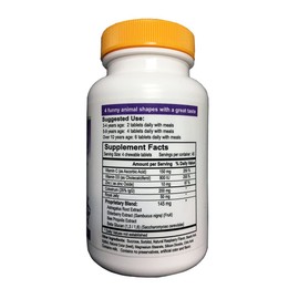 Kidmune Children Immune Booster, Kids Immune Support 180 Chewable Mini Tabs - Elderberry, Colostrum, Propolis, Beta Glucan, Astragalus, Vitamin C, D, Zinc,Natural Flavor, 4 Animal Shapes