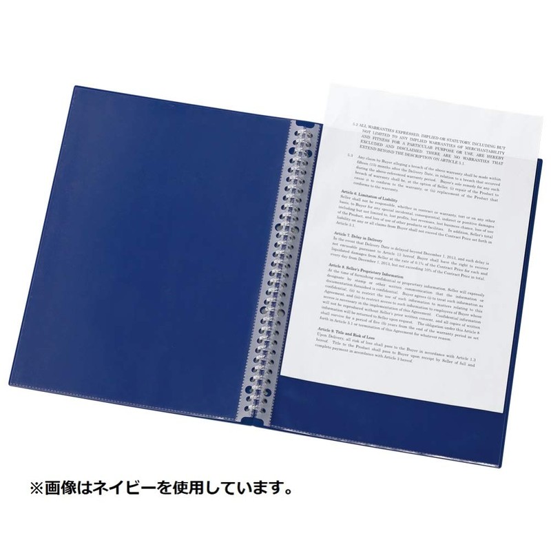 Lihit Lab N6482-8 File Clear Book, Interchangeable, A4, 30 Holes,