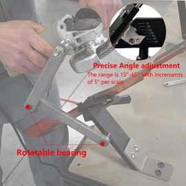EYSENC Upgraded Lawn Mower Blade Sharpener Sharpener Model 5005 15°-45° Adjustable for Straight and Standard Lawn Mower Blades with Blade Balancer Black