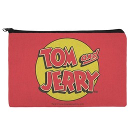 Tom and Jerry Logo Makeup Cosmetic Bag Organizer Pouch