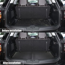 YQNICE Trunk Cargo Mat for Ford Explorer 2020-2025 All Weather TPE Rubber Heavy Duty Liner Protector Spill-Proof Scratch-Resistant for SUV Trunk(Only Cargo Cushion No Backrest Cushion)