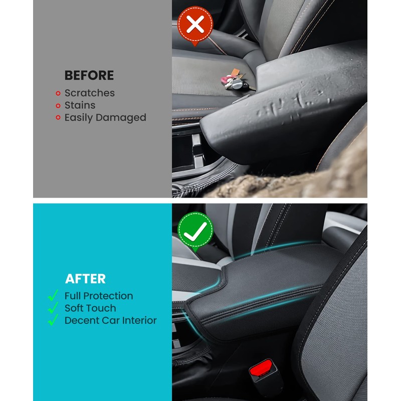 Sinvanho Center Console Armrest Cover for Subaru 2018-2023 Crosstrek and
